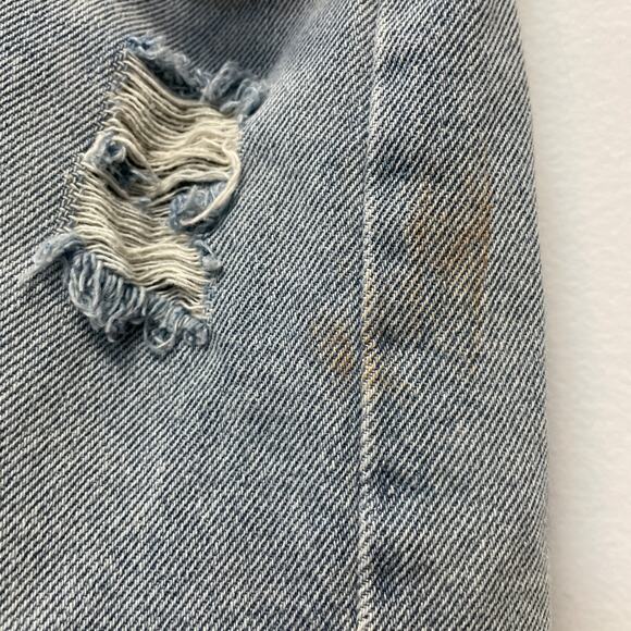 Wild Fable Super High-Rise Cutoff Shorts 00 Light Blue Distressed Denim Shorts - Picture 8 of 8